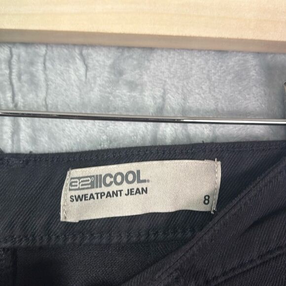 NWT New 32 Degrees Black Sweatpant Stretch Straightleg Ankle Pants Size 8 - Picture 4 of 8